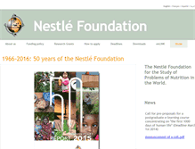 Tablet Screenshot of nestlefoundation.org